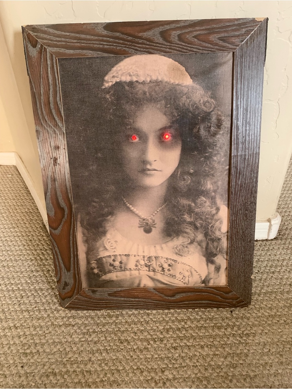 Halloween Vtg Style Framed Portrait of Maude Fealy Star Stage & Screen BOO!